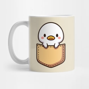 Baby Goose in Pocket Cute Kawaii Peeking Bird Mug